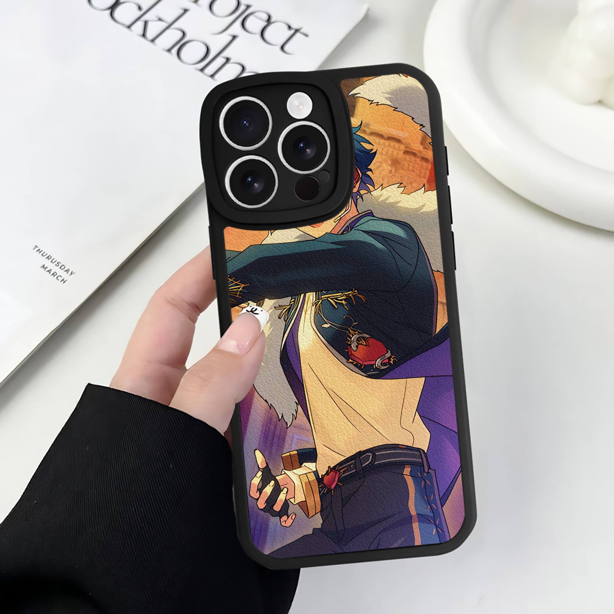 （画像用） あんさんぶるスターズ! Ensemble Stars 【iPhone 16シリーズ対応】シリコンスマホケース（レザー調） 材質：シリコン